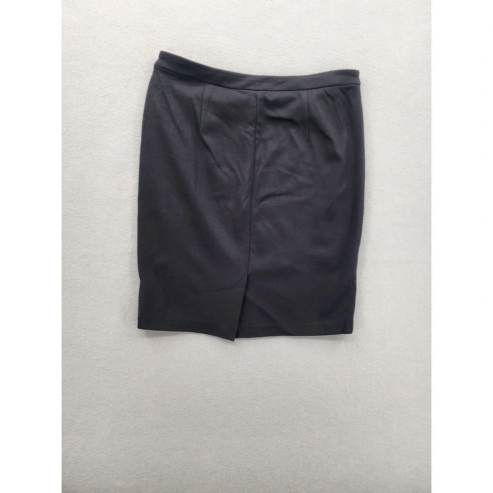 The Limited Black Lace Panel Pencil Skirt Size 8 Professional Workwear Chic 80s
